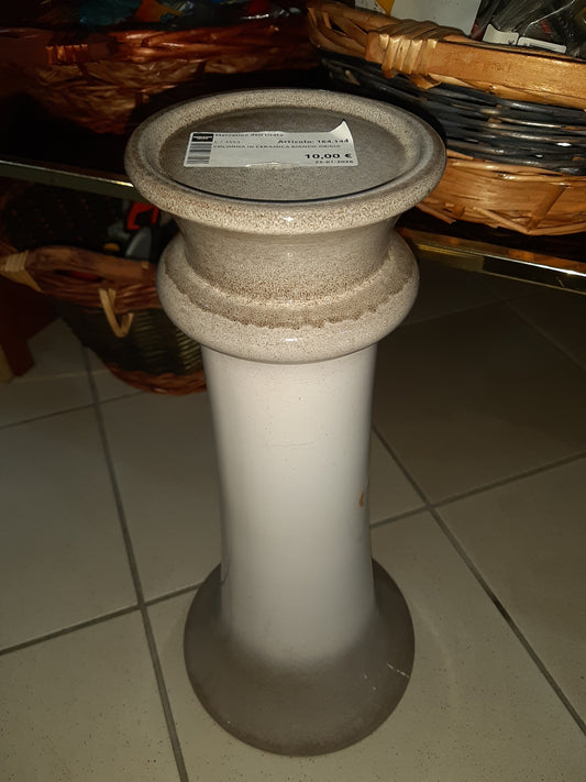 Colonna In Ceramica Bianco-grigia