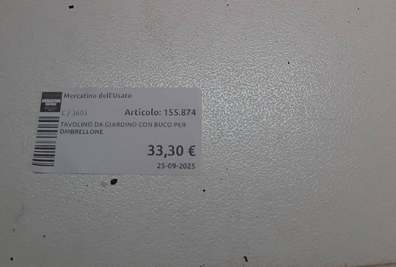 Tavolino Da Giardino Con Buco Per Ombrellone