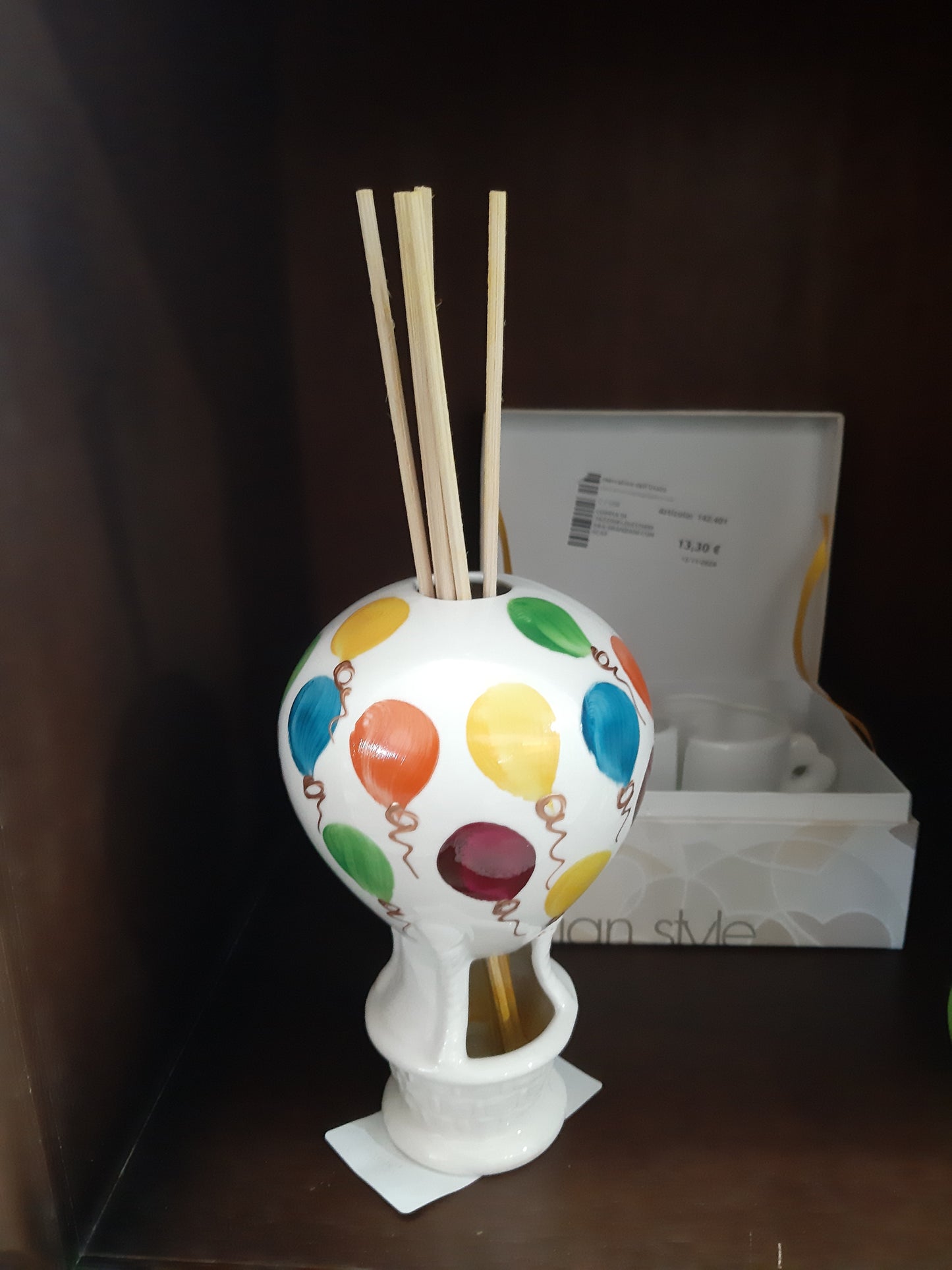 Profumatore Forma Mongolfiera/scimmia In Ceramica