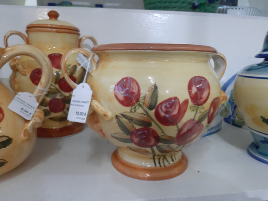 Cachepot Con Manici In Ceramica