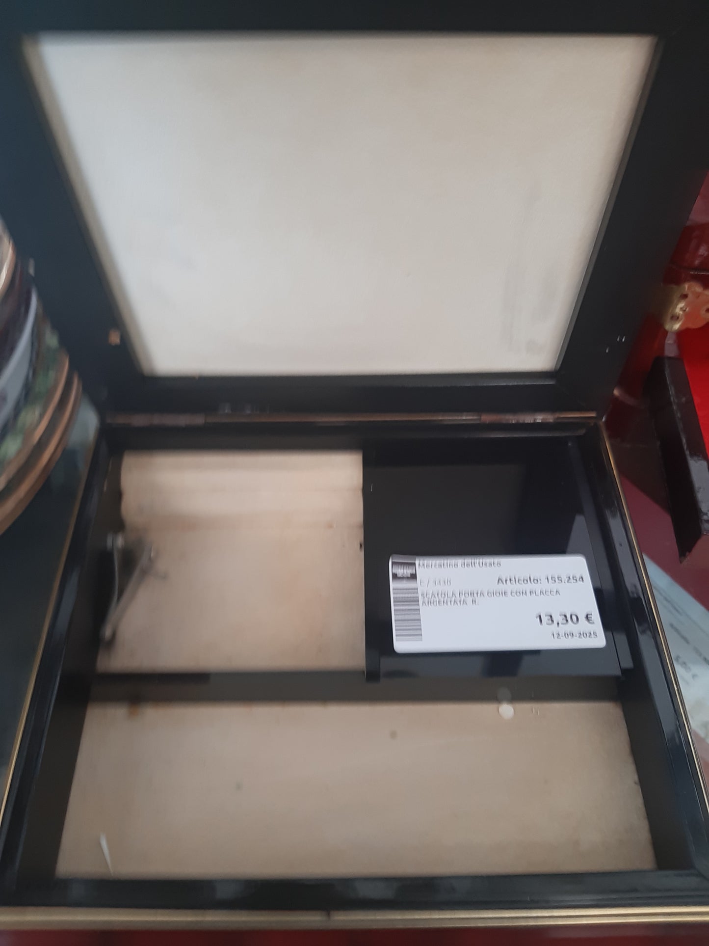 Scatola Porta Gioie Con Placca Argentata  R.
