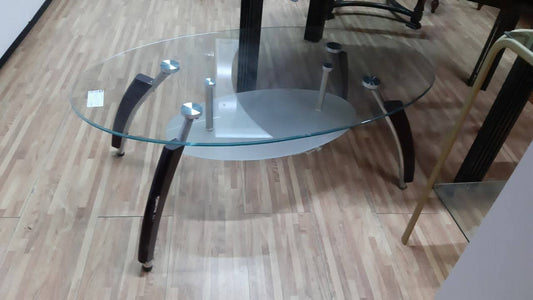 Tavolino Da Salotto Ovale Con Piedi A Sciabola R.