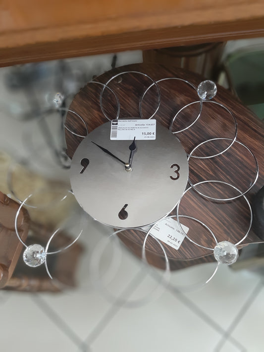 Orologio Da Parete In Acciaio E Palline In Vetro R