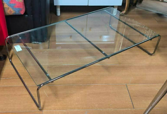 Tavolino Salotto Moderno Metallo E Vetro