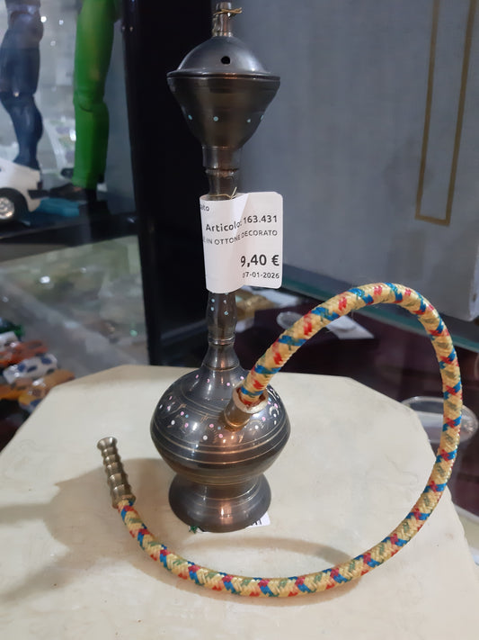 Piccola Narghilè In Ottone Decorato