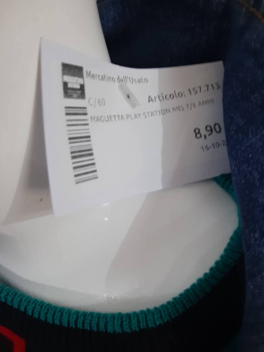 Maglietta Play Station Mis 7/8 Anni