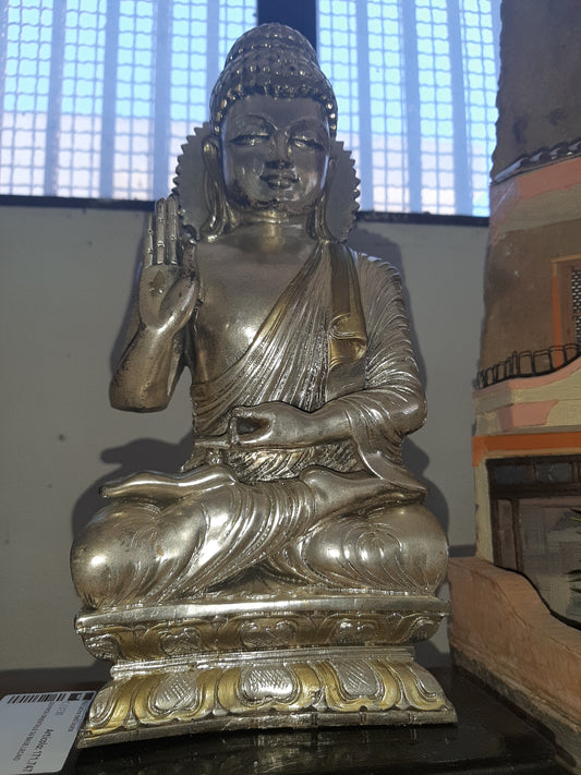 Divinità Orientale Su Base Legno