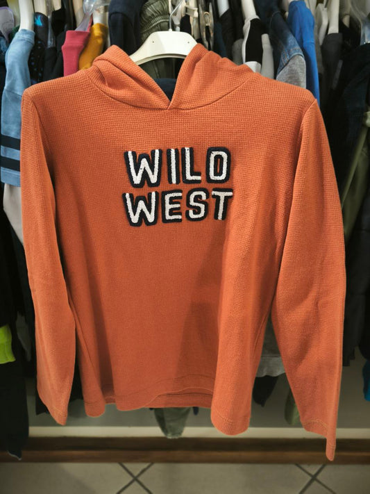 Maglione Con Cappuccio Arancione Wild West 12 Anni