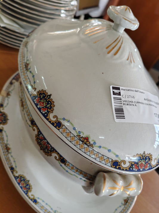 Vecchia Zuppiera Con Piatrto Da Portata R.