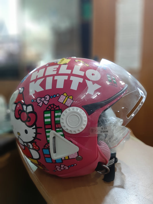 Casco Bimba Da Moto Hello Kitty Con Ricambi