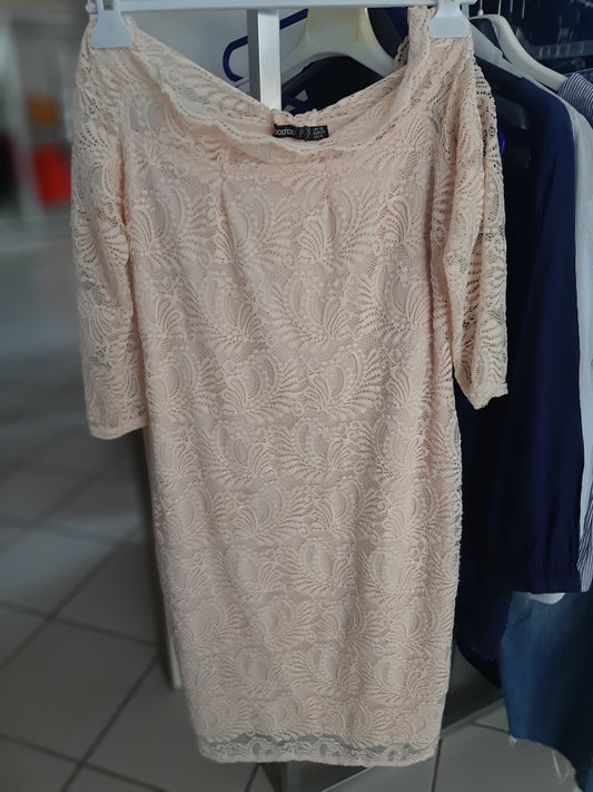 Vestito Rosa In Pizzo Misura S