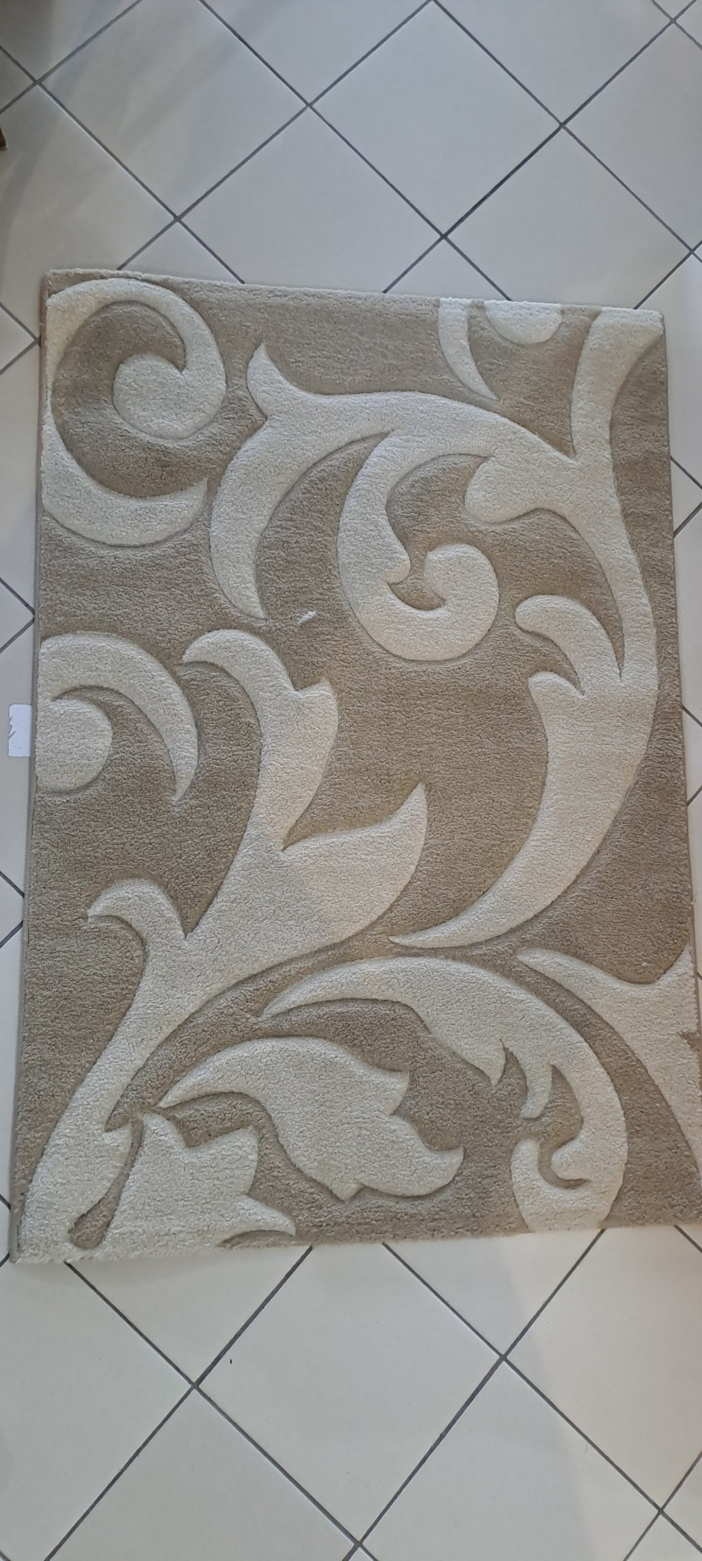Tappeto Moderno Beige E Marrone 144x100