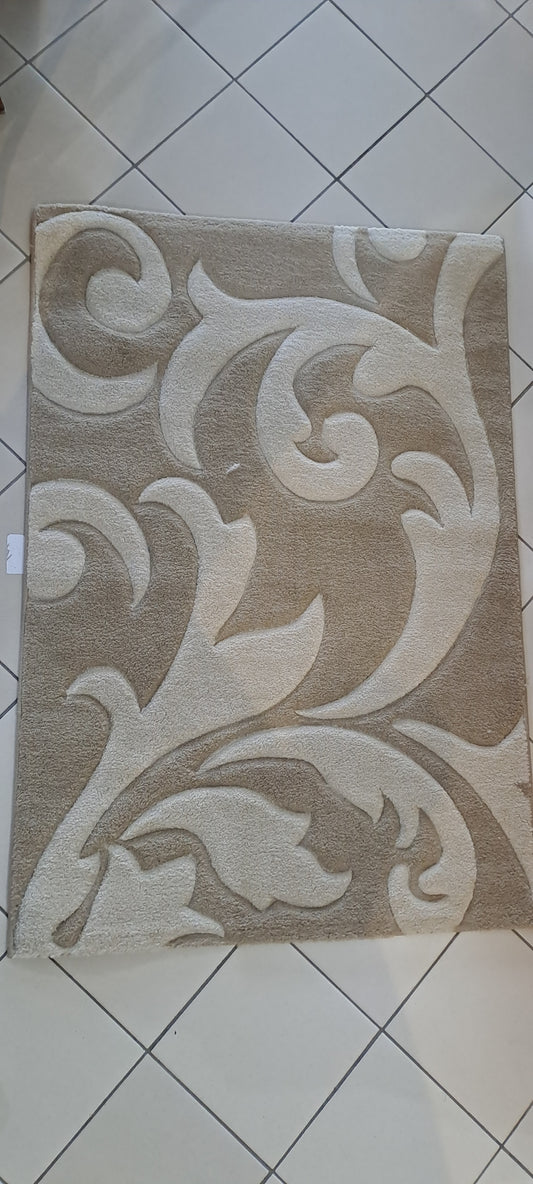 Tappeto Moderno Beige E Marrone 144x100
