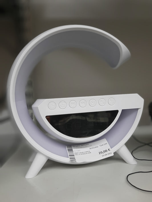 Abat-jour Carica Cell E Sveglia Usb