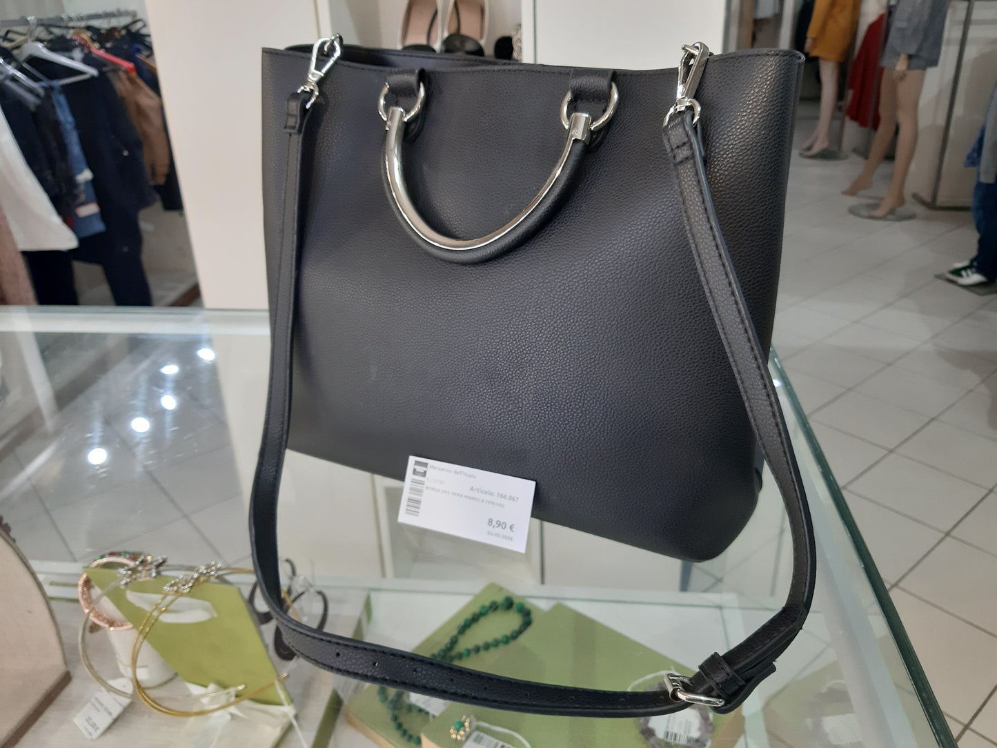 Borsa Ovs Nera Manici A Cerchio