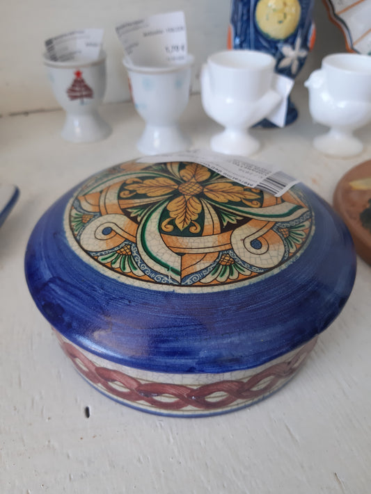Cofanetto Porta Gioie Blu Tipo Caltagirone