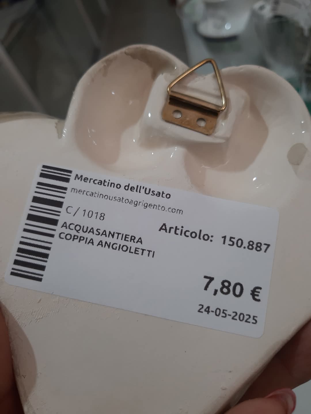 Acquasantiera Coppia Angioletti