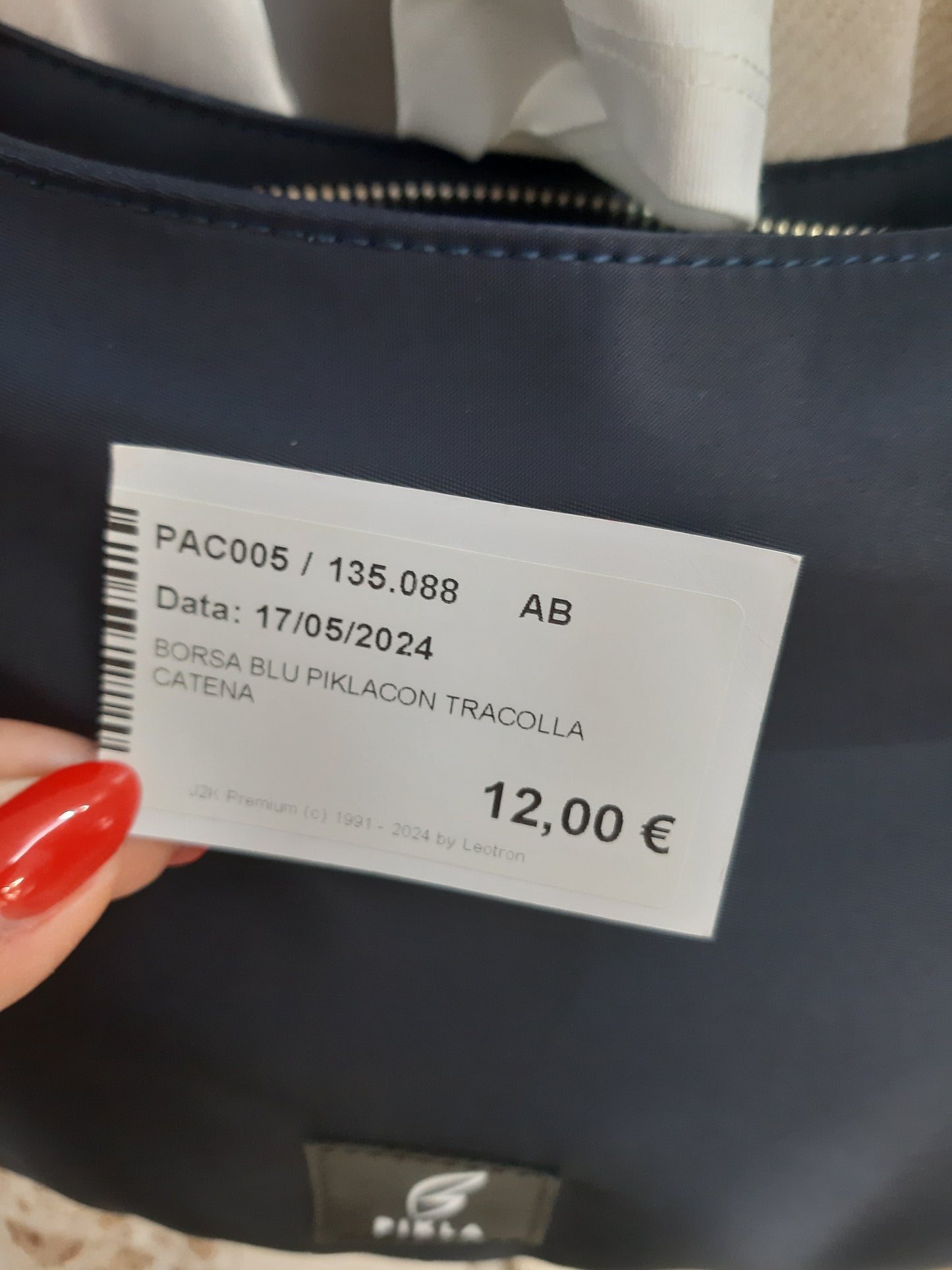 Borsa Blu Piklacon Tracolla Catena