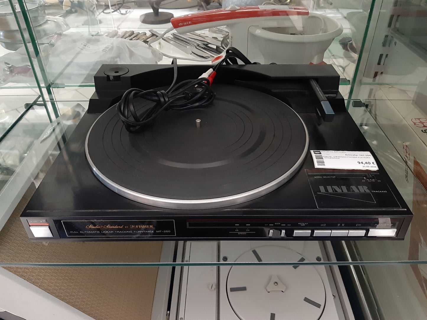 Piatto - Giradischi Fischer A Lettura Tangenziale