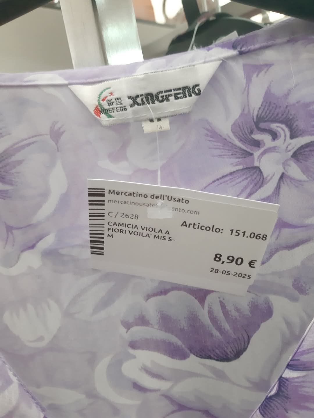 Camicia Viola A Fiori Voila' Mis S-m