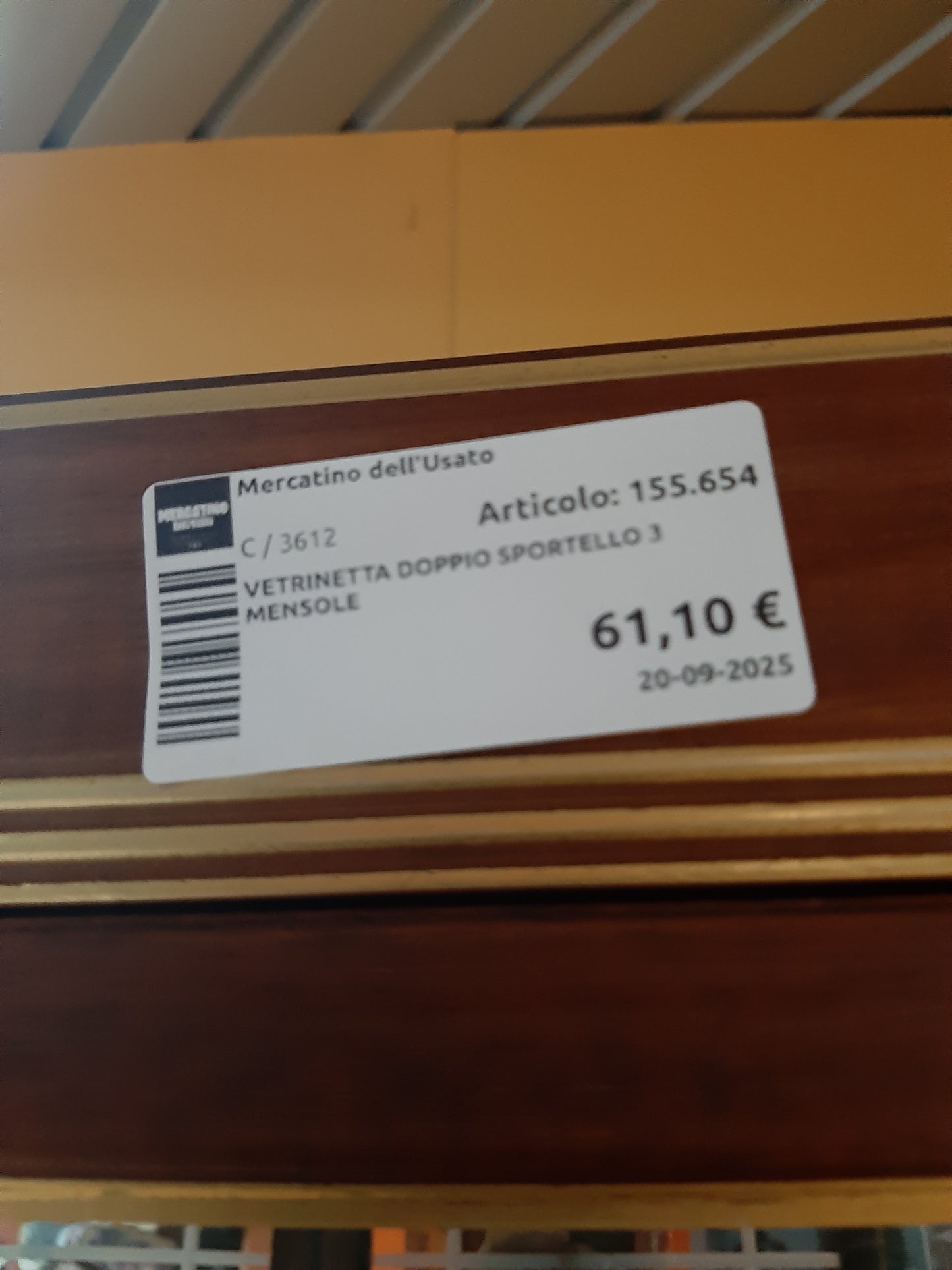 Vetrinetta Doppio Sportello 3 Mensole