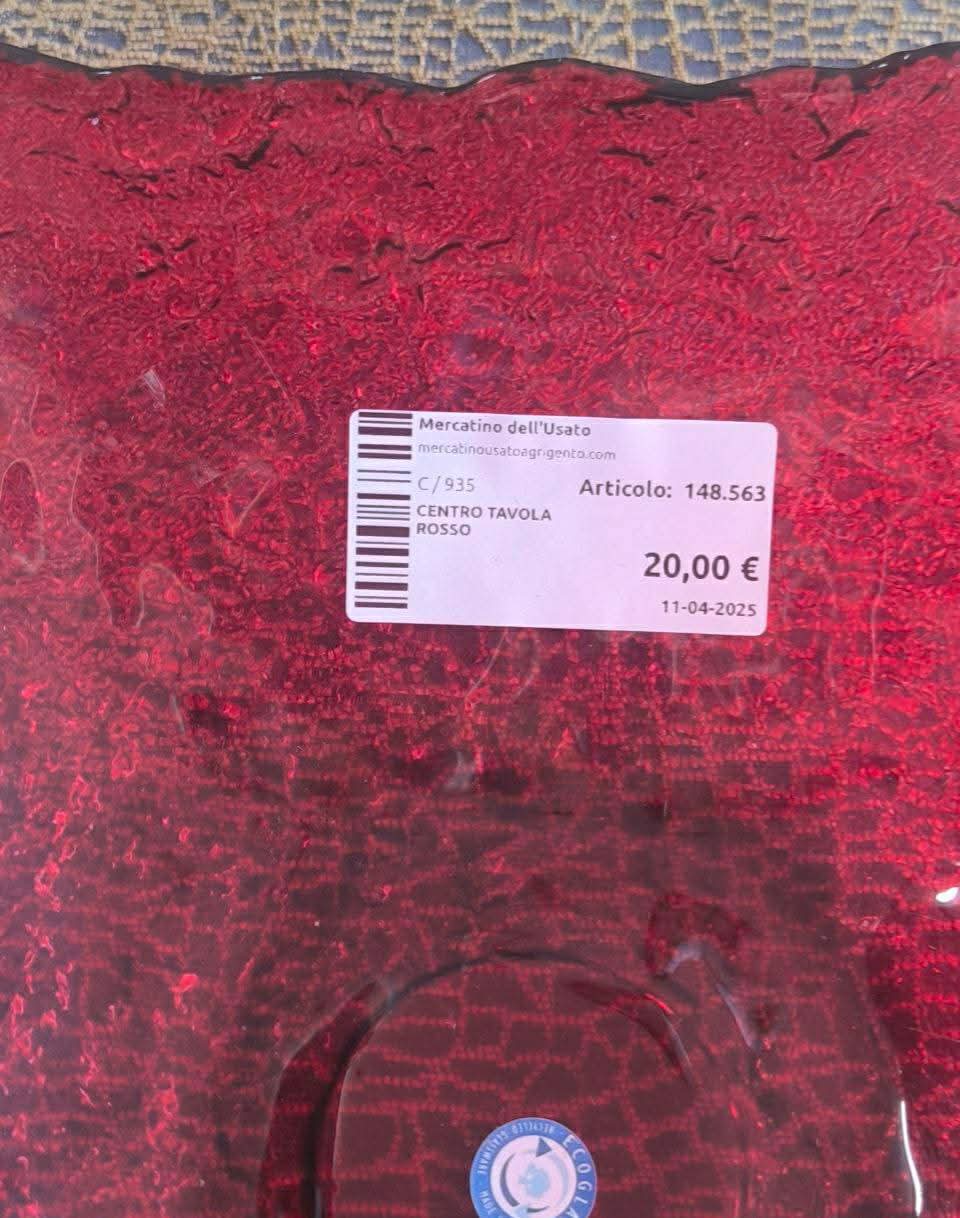 Centro Tavola Rosso