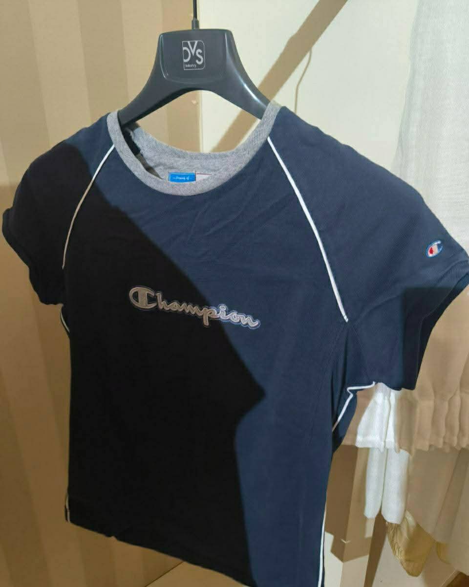Maglietta Champion Grigio/blu' Mis. M