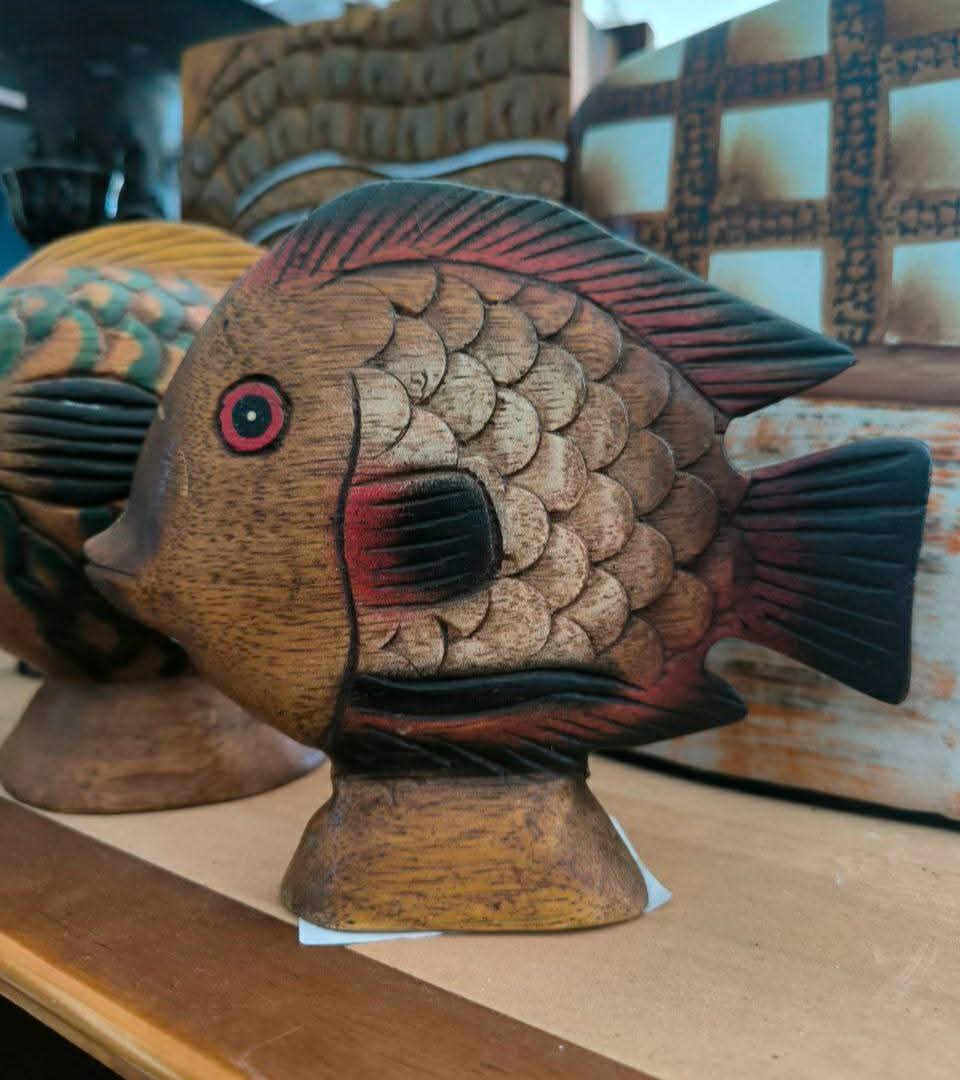 Pesce In Legno Intarsiato