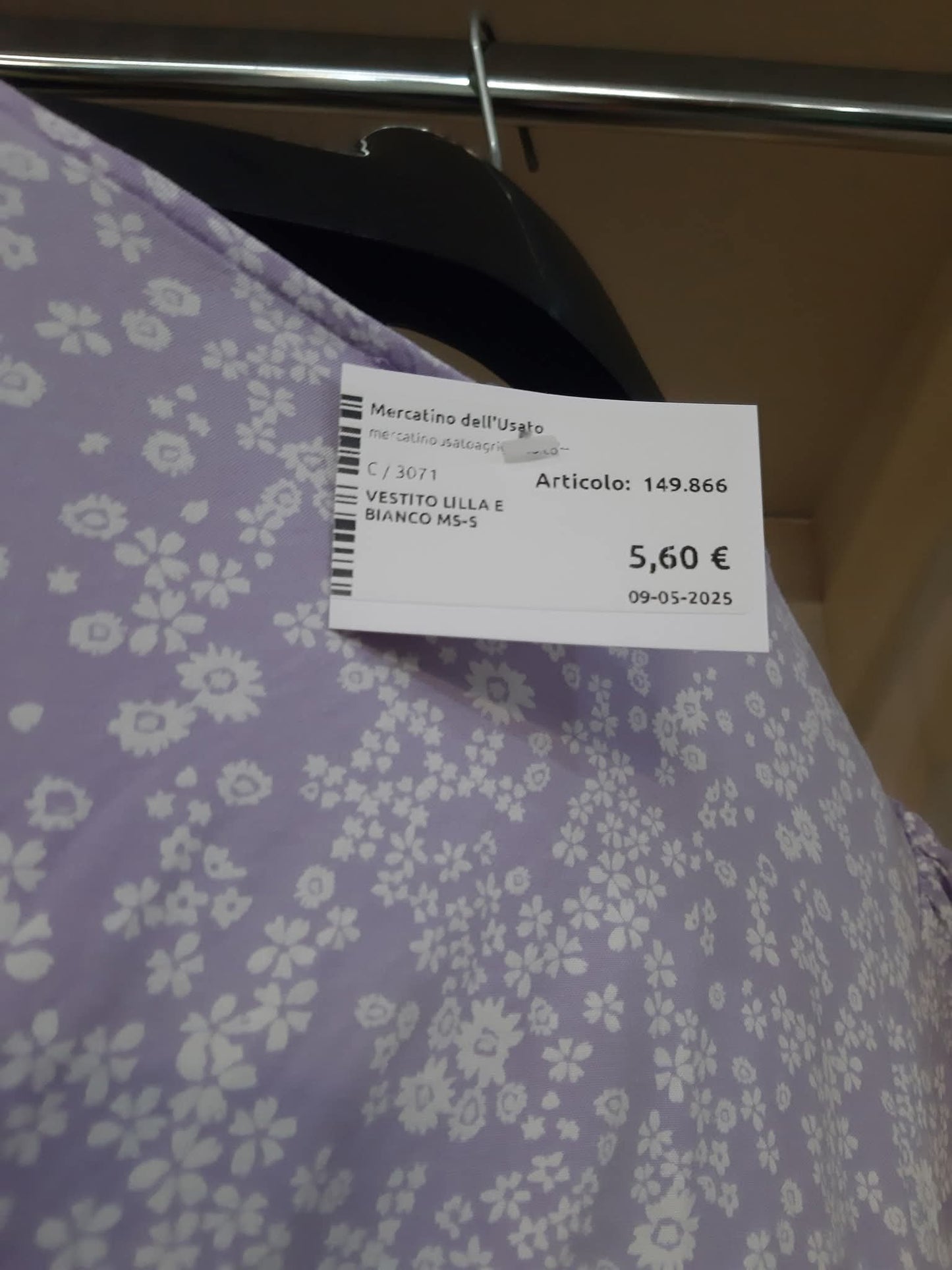 Vestito Lilla E Bianco Ms-s