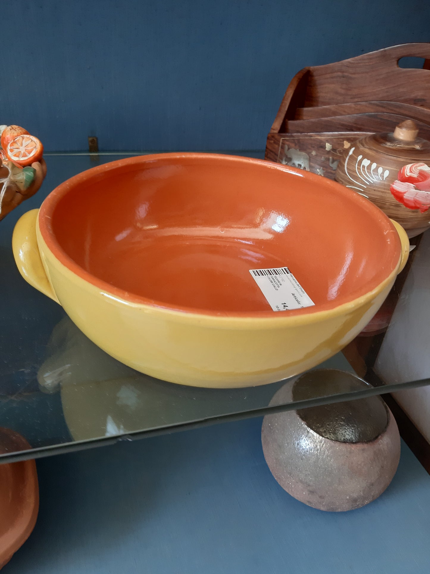 Tegame In Terracotta Colore Giallo