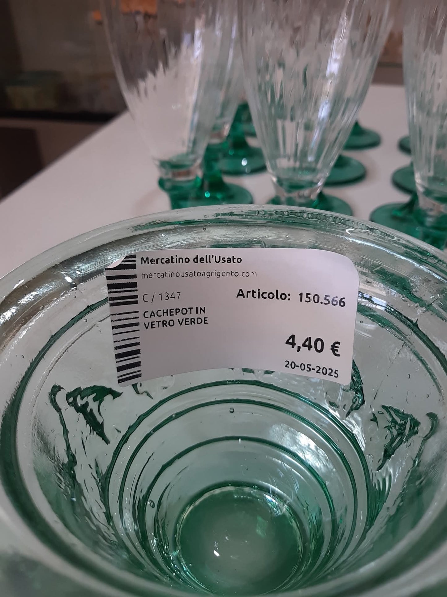 Cachepot In Vetro Verde