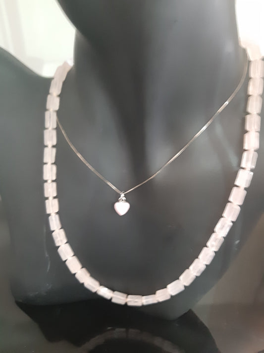 Collana In Quarzo Rosa