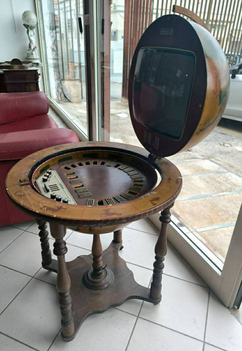Televisore Radio Anni 60 Struttura Mappamondo