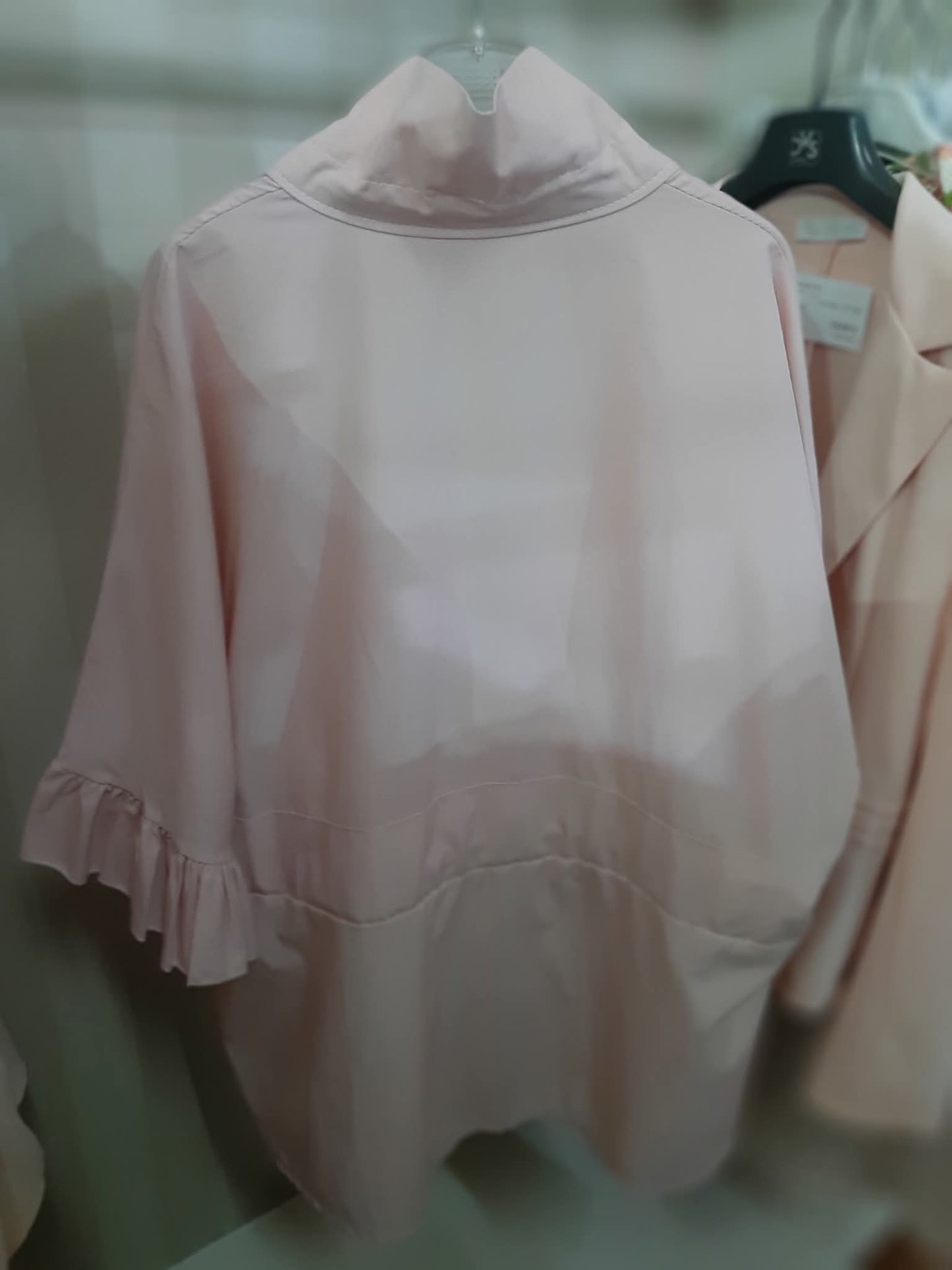 Camicia Giacca Rosa Con Cintura
