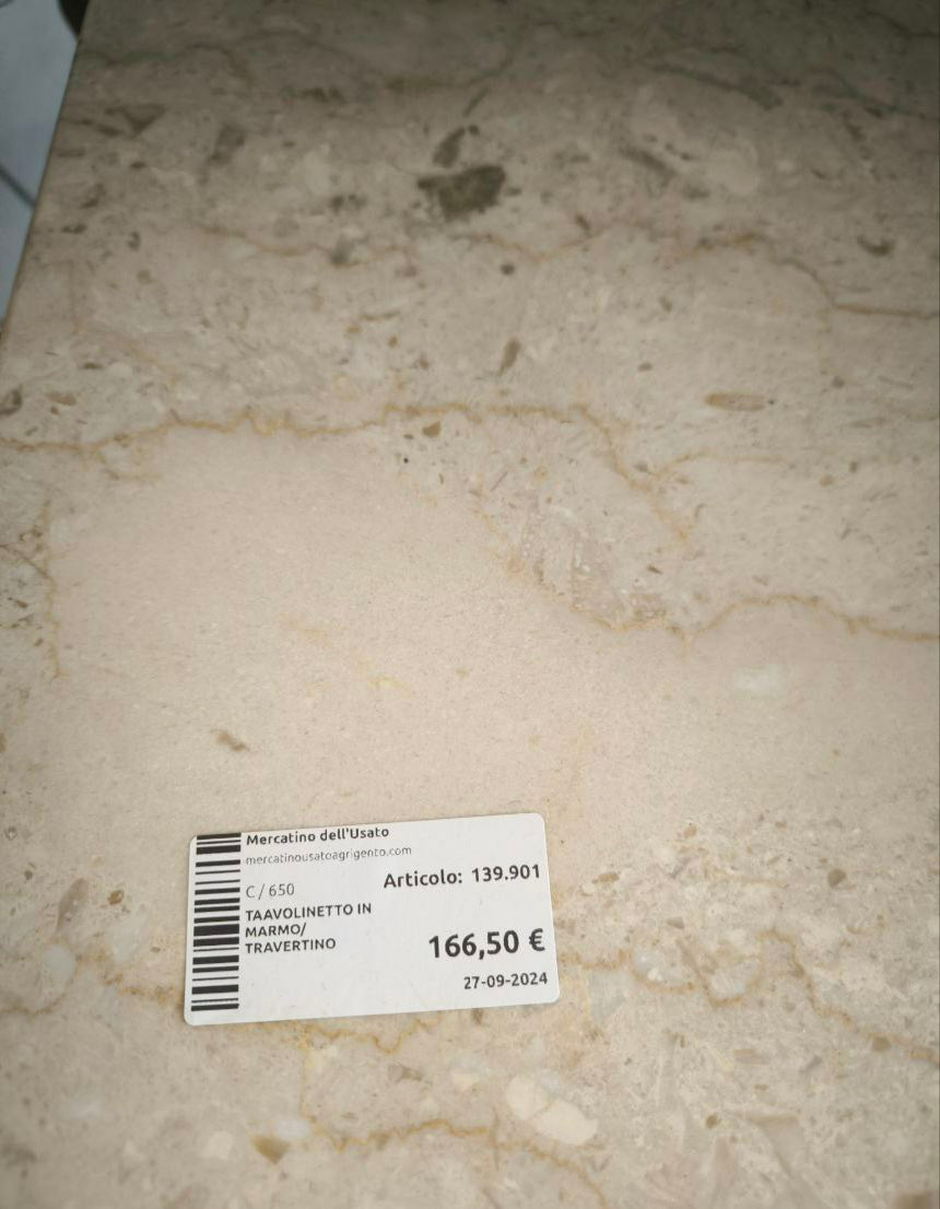 Taavolinetto In Marmo/travertino