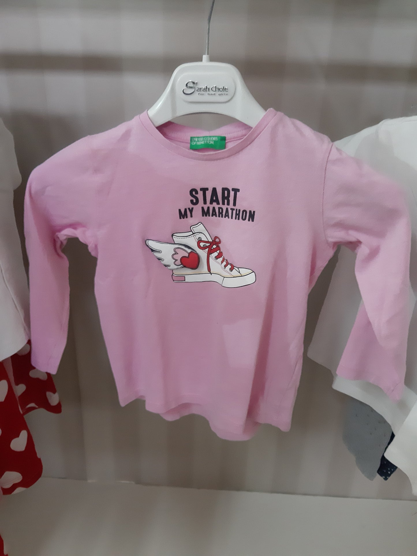 Maglia Rosa Benetton Ms-3 Anni