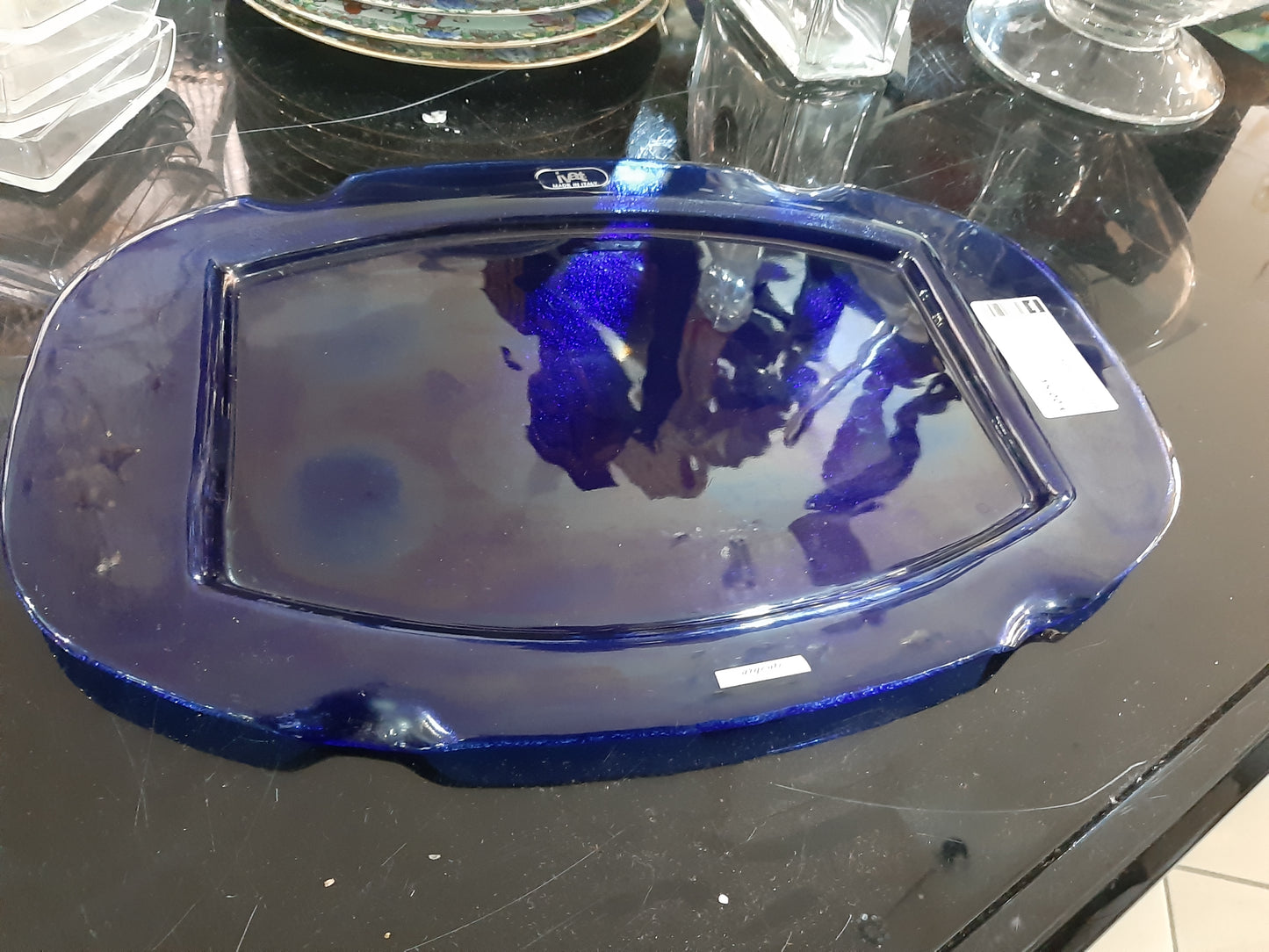 Vassoio Blu Lavorazione Muranese