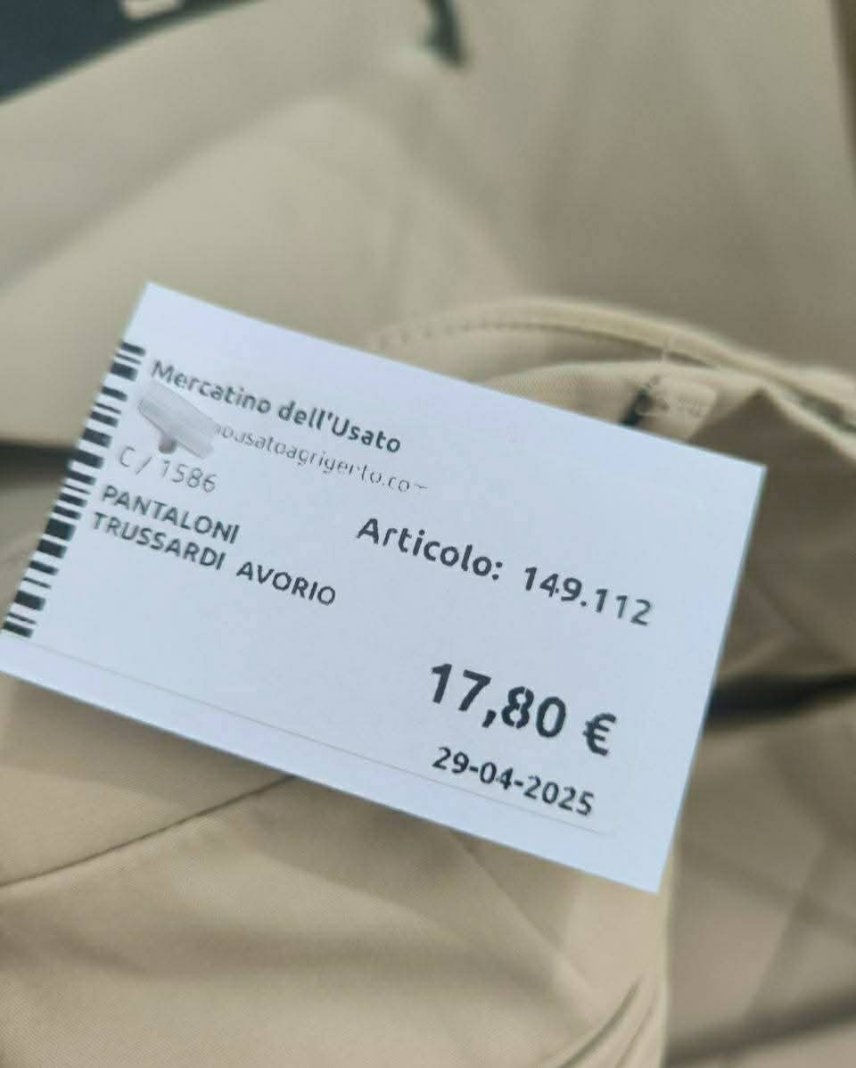 Pantaloni Trussardi  Avorio