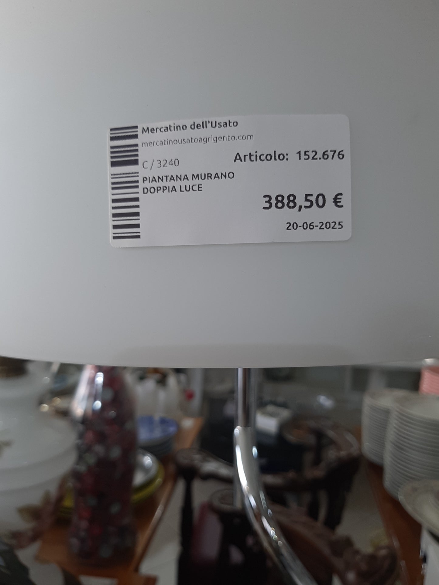Piantana Murano Doppia Luce