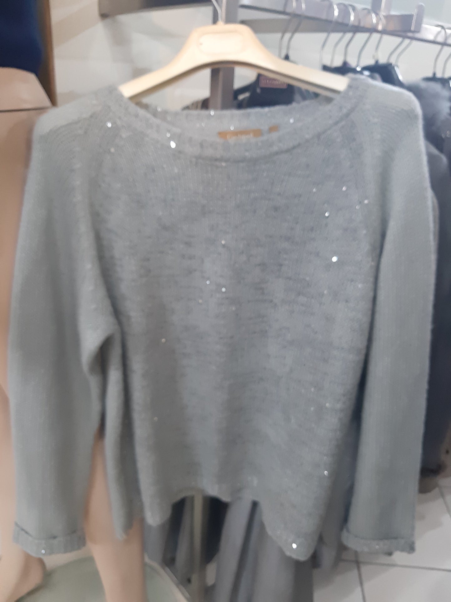 Maglia Grigia Glitterata Mis L