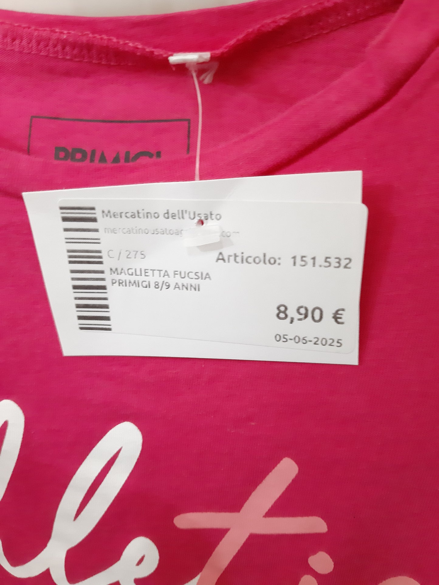 Maglietta Fucsia Primigi 8/9 Anni