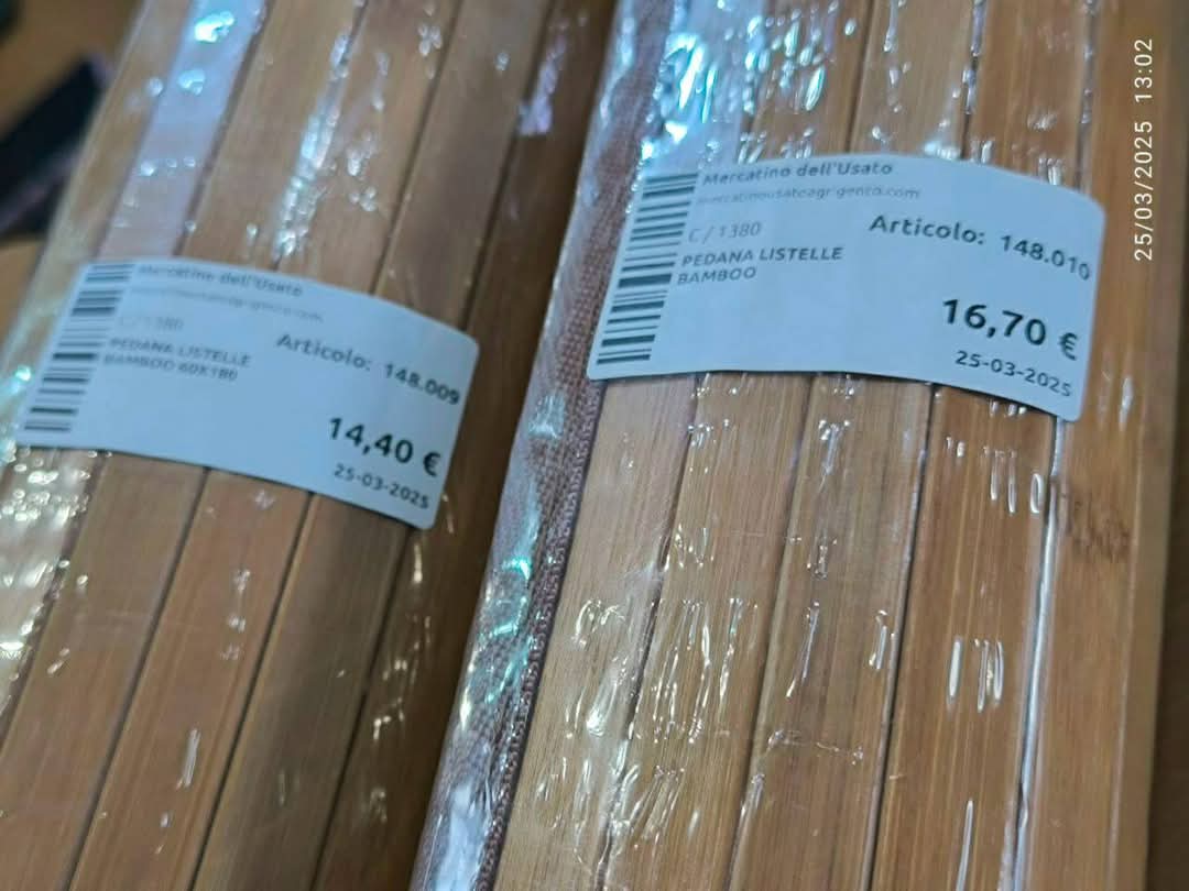 Pedana Listelle Bamboo 60x180