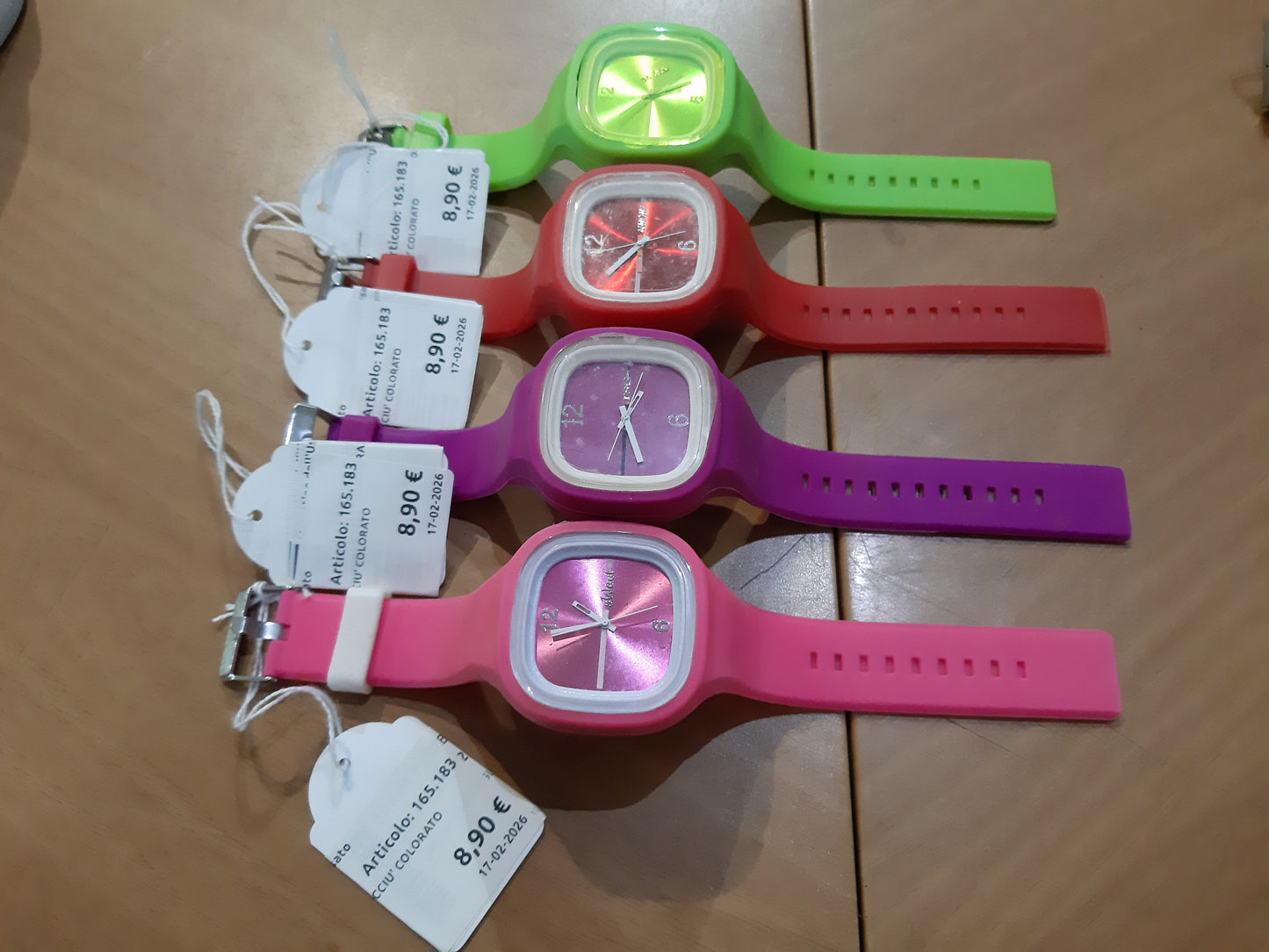 Orologio In Caucciu' Colorato