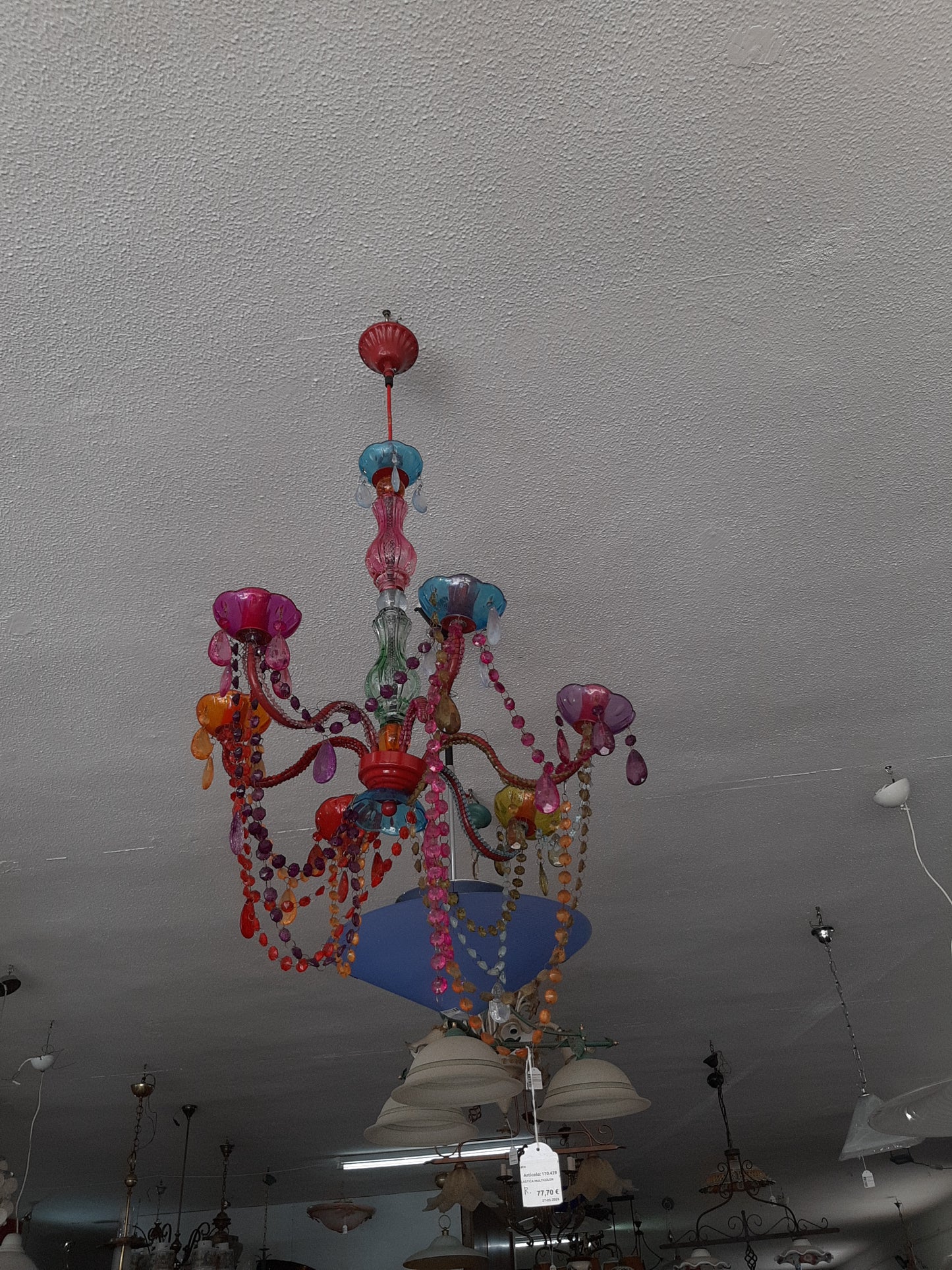 Lampadario In Plastica Multicolor