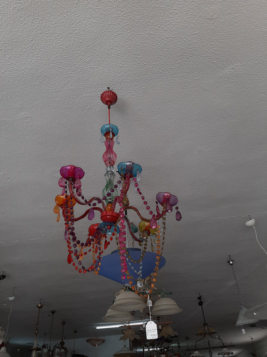 Lampadario In Plastica Multicolor
