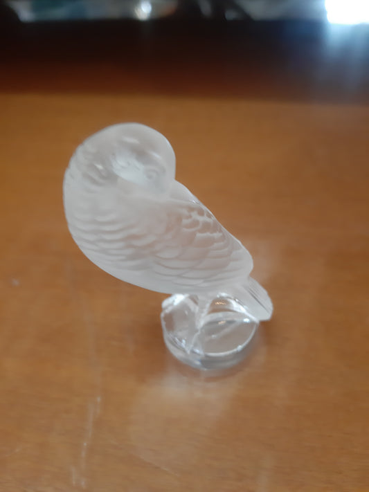Rara Statuita Di Tortora Lalique In Cristallo Smerigliato E Trasparente