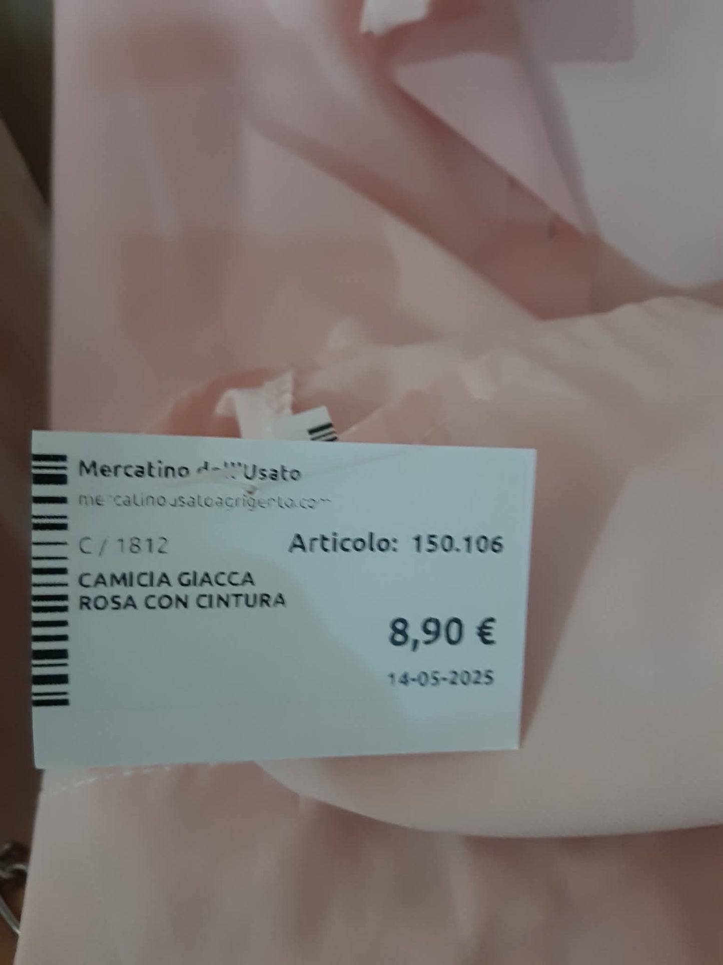 Camicia Giacca Rosa Con Cintura
