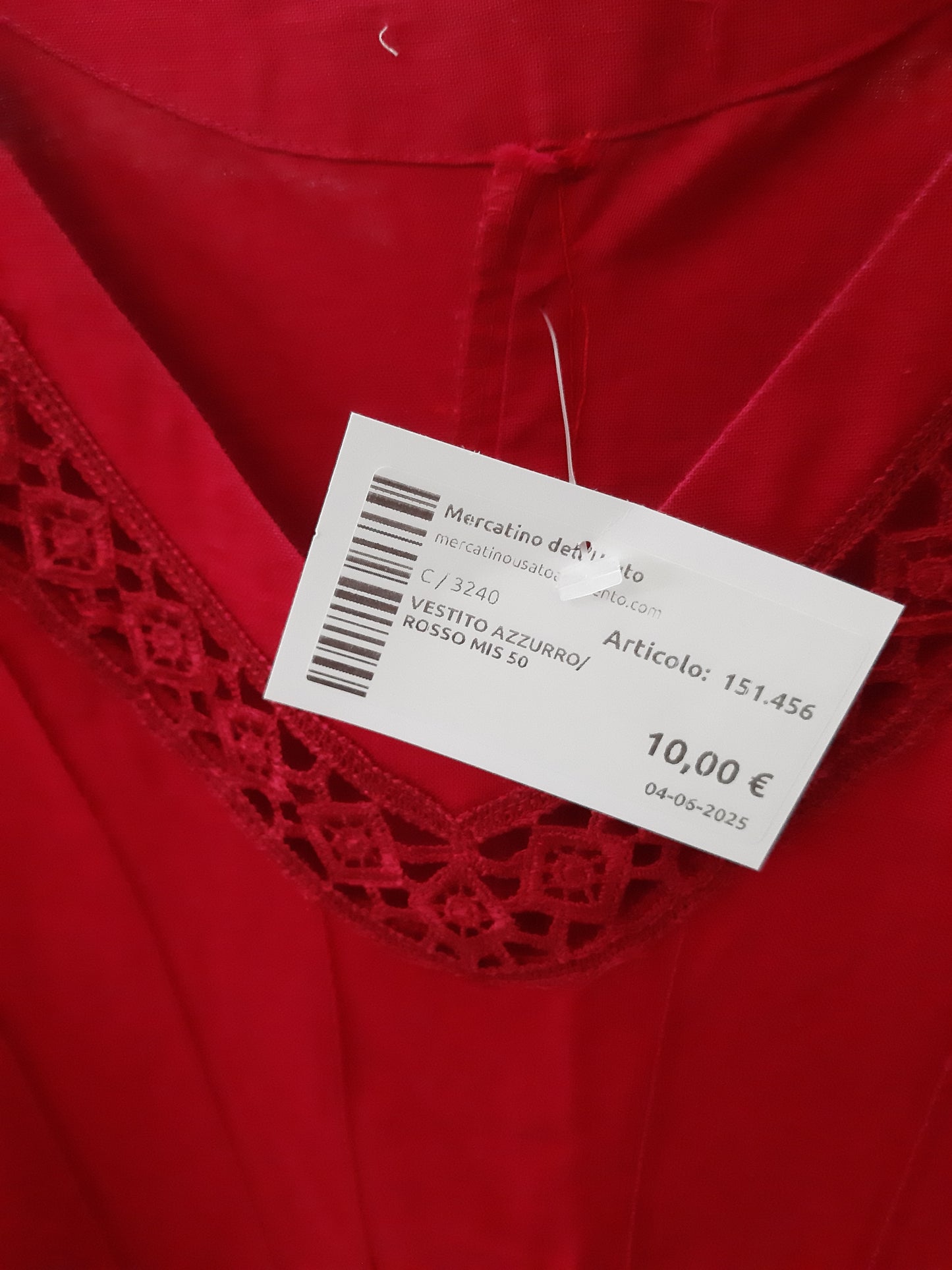 Vestito Azzurro/rosso Mis 50