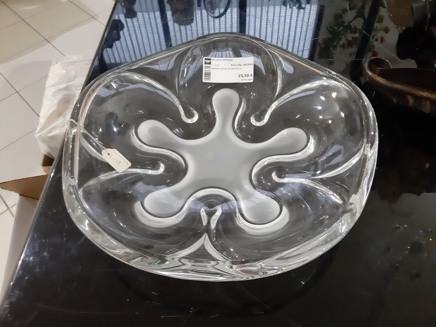 Centro Tavolo In Cristallo