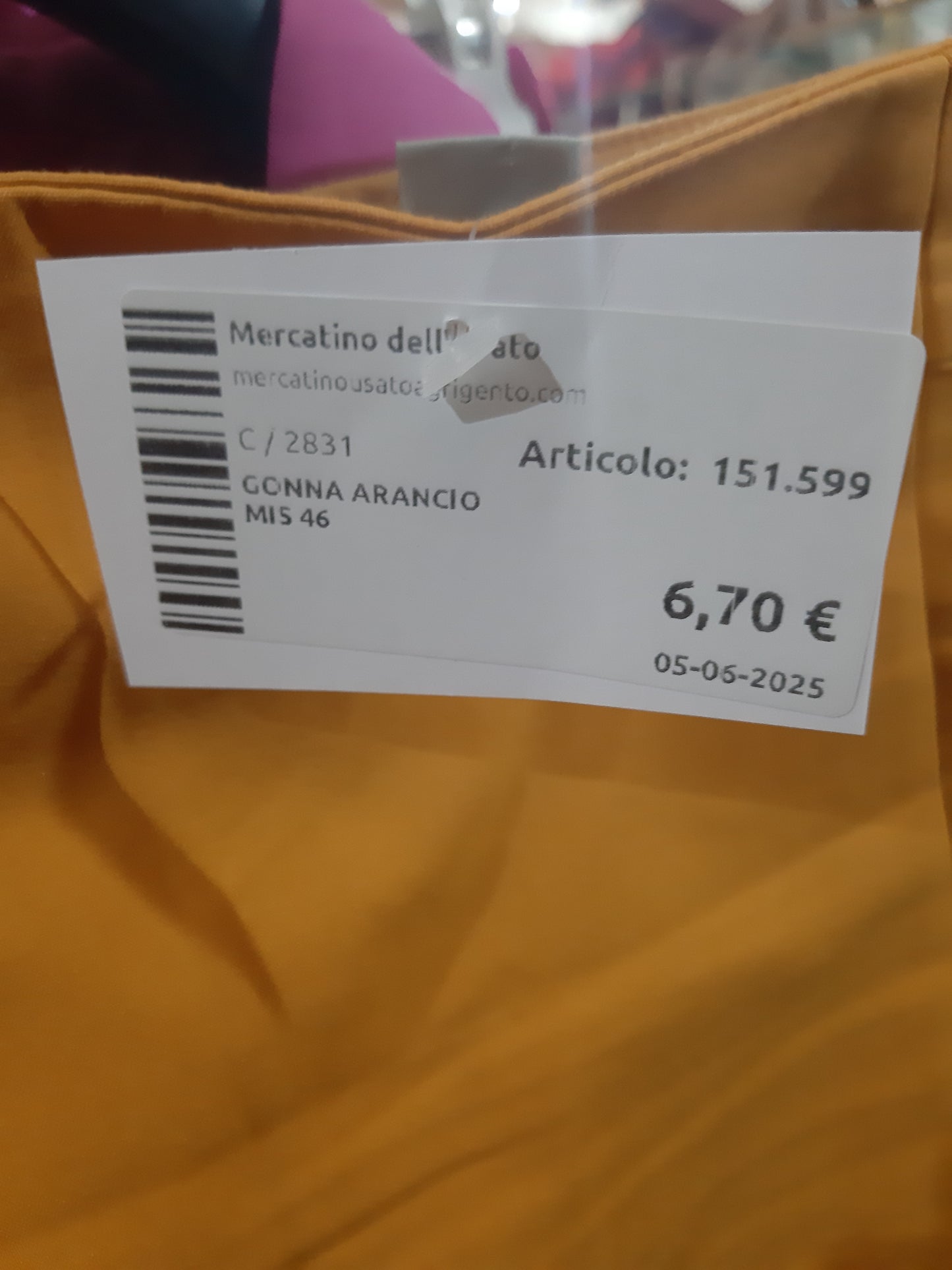 Gonna Arancio Mis 46